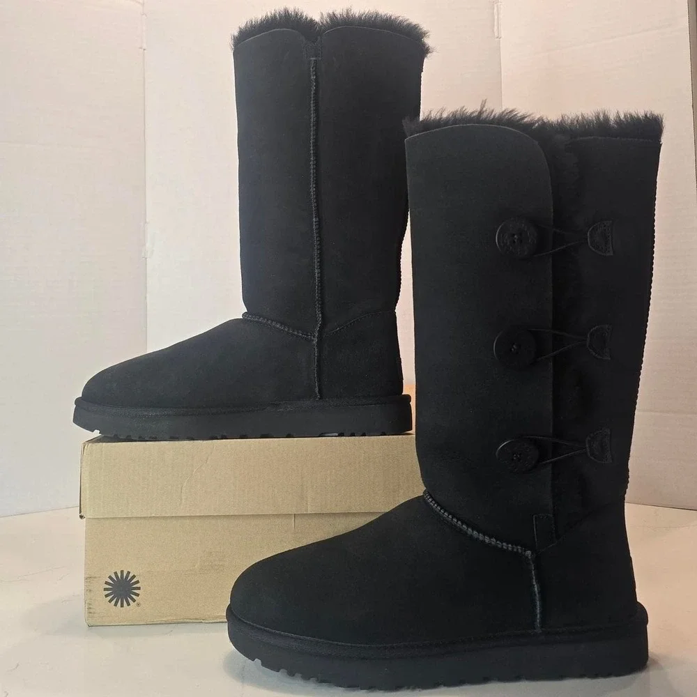 UGG women bailey button triple ll black 1016227 women's - 11 US